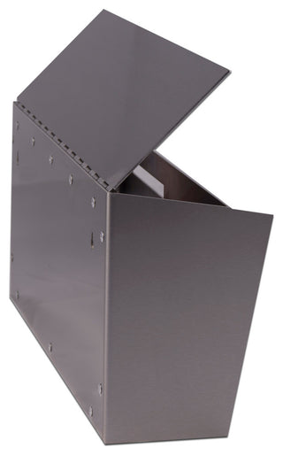 Mid Century Modern Mailbox, Stainless and White