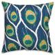 Swoopin Feather Peacock 16x16 Spun Poly Pillow