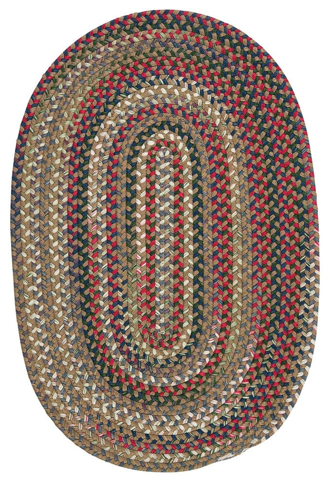 Colonial Mills Chestnut Knoll CK87 Straw Beige Traditional Area Rug, Oval 2'x3'