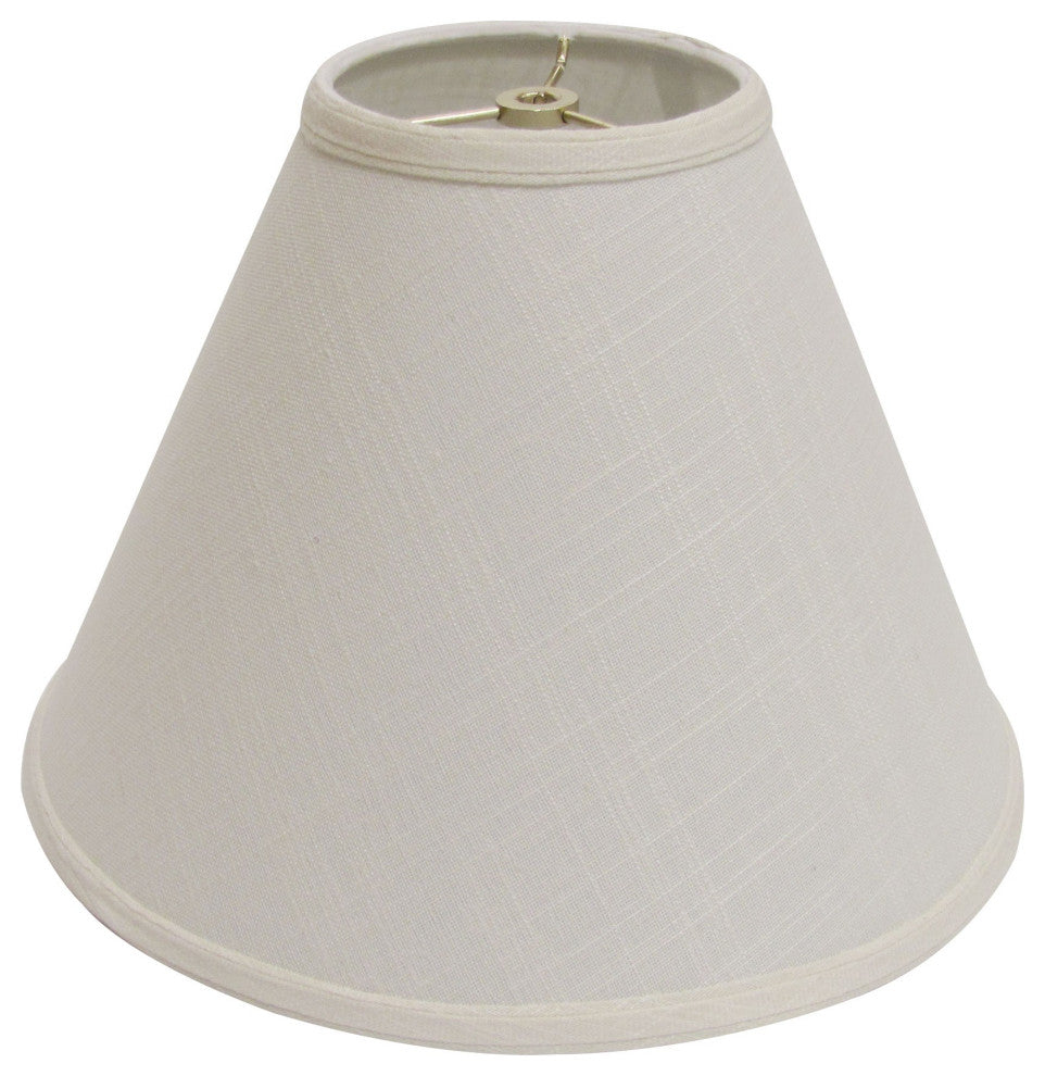 13" off White Deep Cone Linen Lampshade