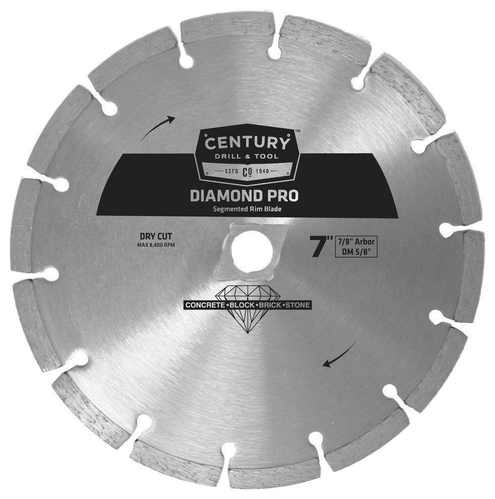Premium Diamond Segmented Rim Saw Blade, 7"