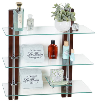 Old Bavaria Three Tier Adjustable Shelves on Wooden Bars