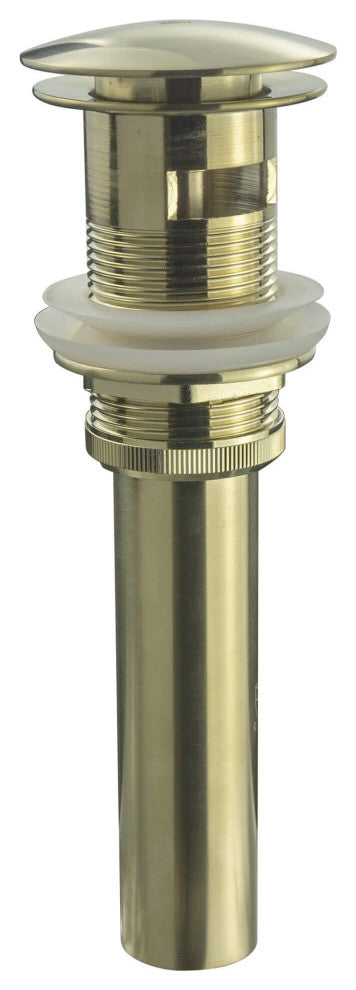Fine Fixtures Pop-Up Bathroom Sink Drain With Overflow, Satin Brass