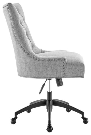 Regent Tufted Fabric Office Chair Black Light Gray -4572