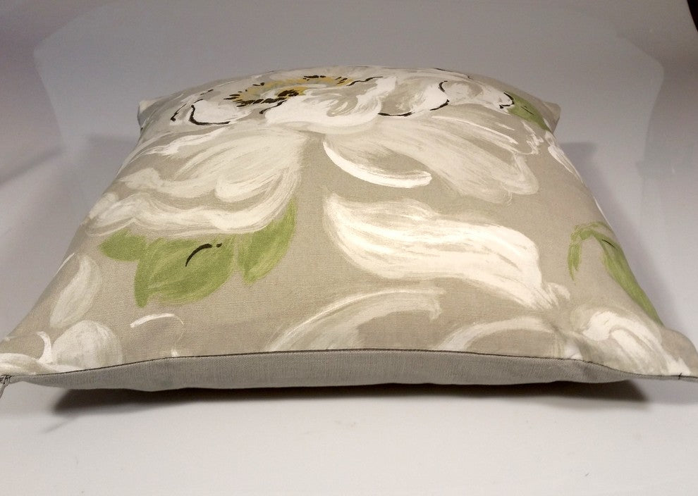 Decorative Pillow Cover Sanderson Floral, Beige, 18x18