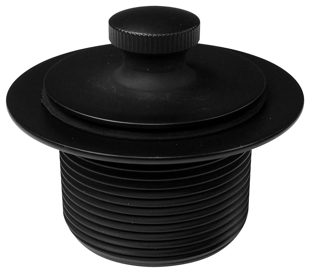 Illusionary Overflow 12" & 4" Sch. 40 PVC Bath Waste and Overflow Lift, Matte Black