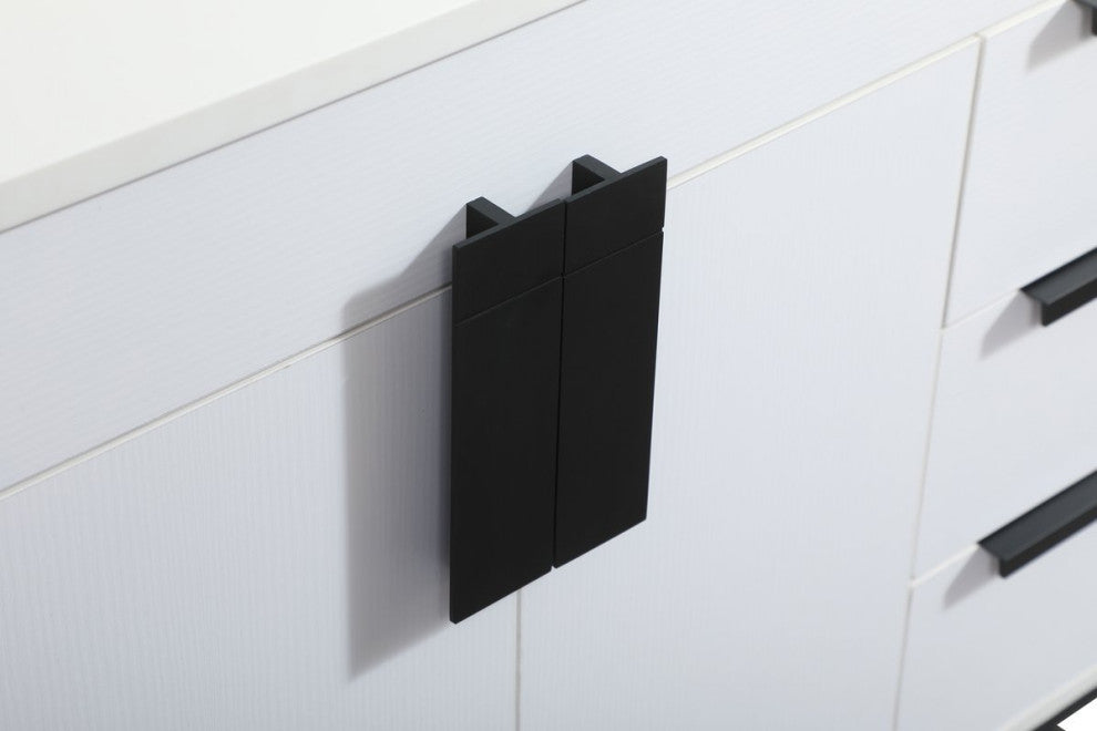 Home Living 22" Modern White-Light Bathroom Vanity