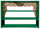 Chinese Green Golden Carving Rectangular Curio Display Stand Side Table Hcs7613