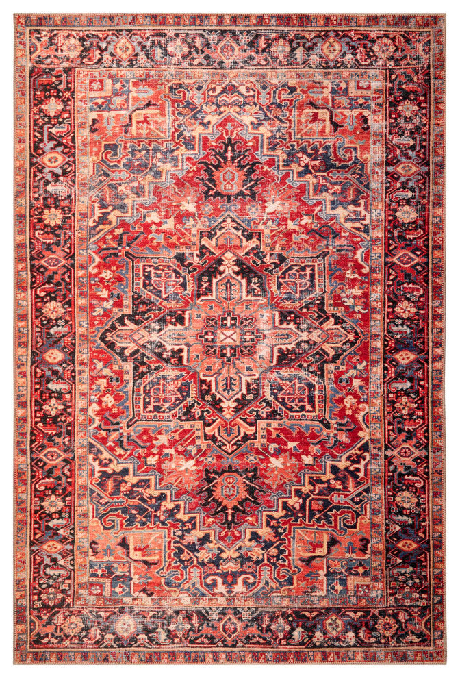 Bergen Heriz Area Rug - Red, 5'x7'6"