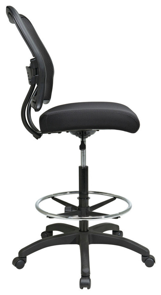 Deluxe Airgrid Back Drafting Chair With Black Mesh Seat