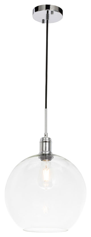 Chrome Finish And Clear Glass 1-Light Pendant