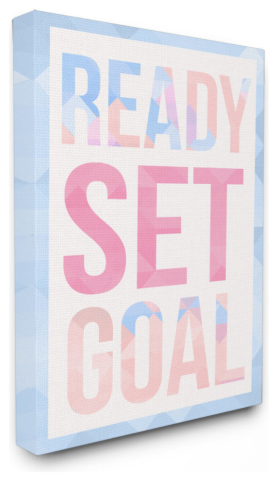 "READY SET GOAL" 30x40, XXL Stretched Canvas Wall Art