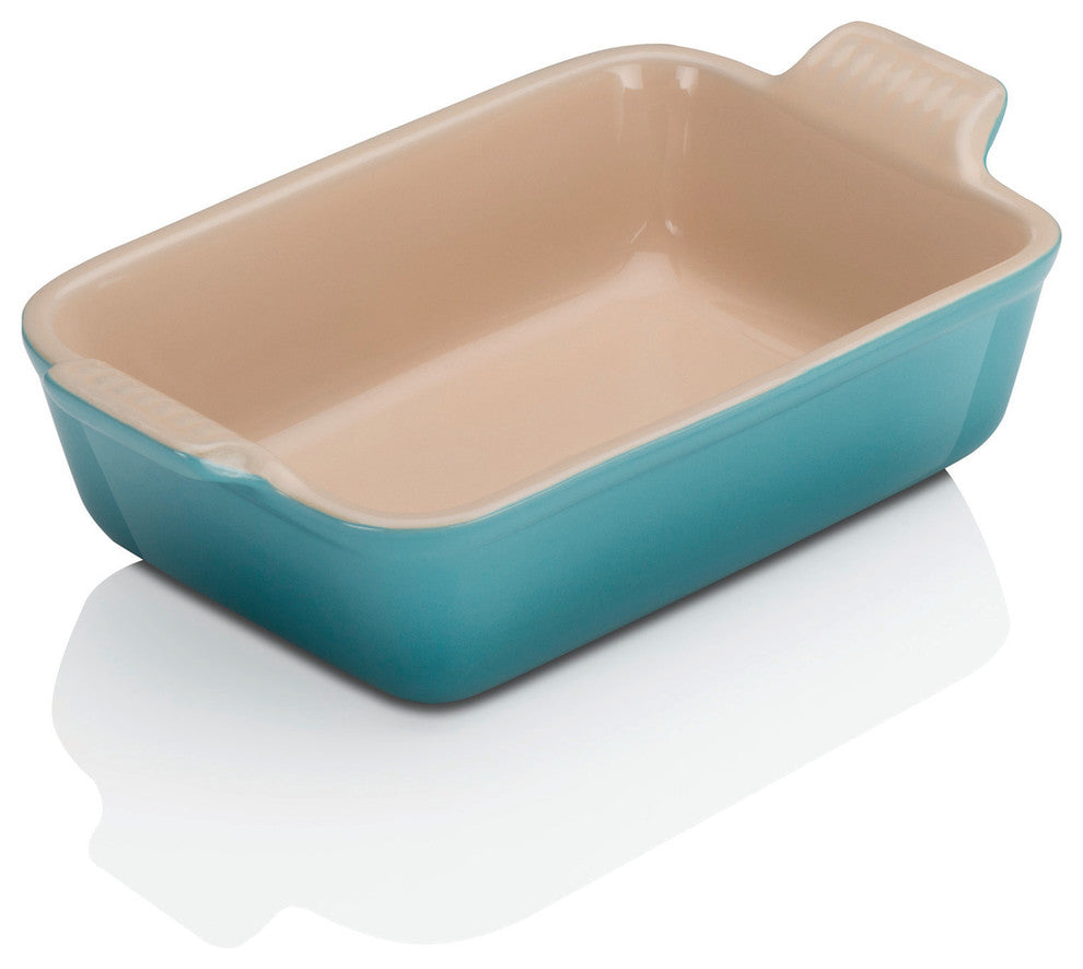 Le Creuset Stoneware Small Heritage Rectangular Dish, Teal