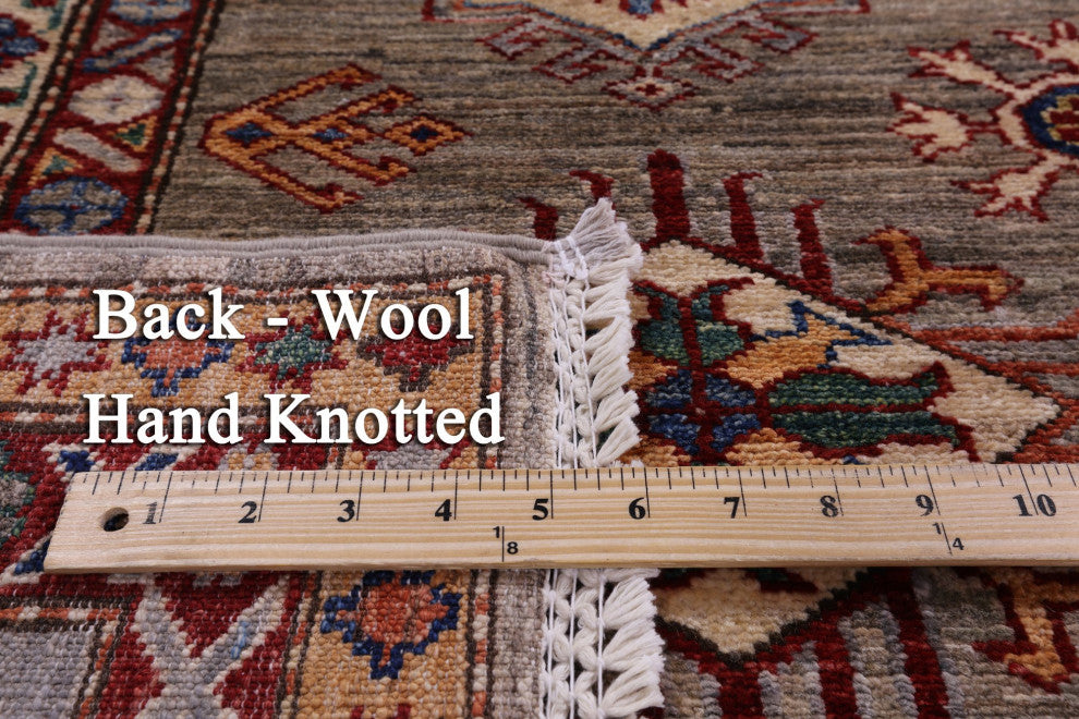 6' 0" X 8' 6" Super Kazak Hand Knotted Wool Rug - Q12939