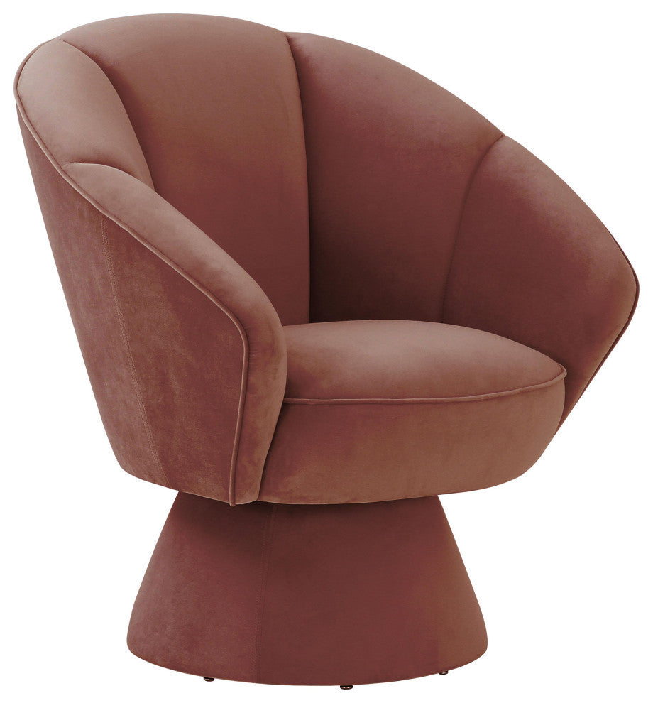 Allora Salmon Accent Chair, Light Blue,Salmon