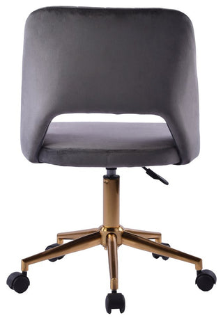 Maya Swivel Vanity Chair with 360 Degree Rotation, Dark Grey