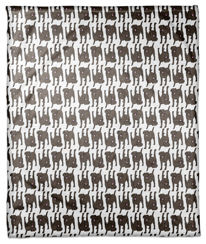 All the Chocolate Labs 50x60 Coral Fleece Blanket