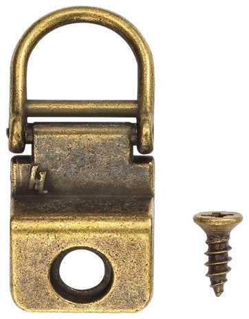 HangZ 25lb. Canvas Flat Wire 1 Hole D Ring, 50-Pack