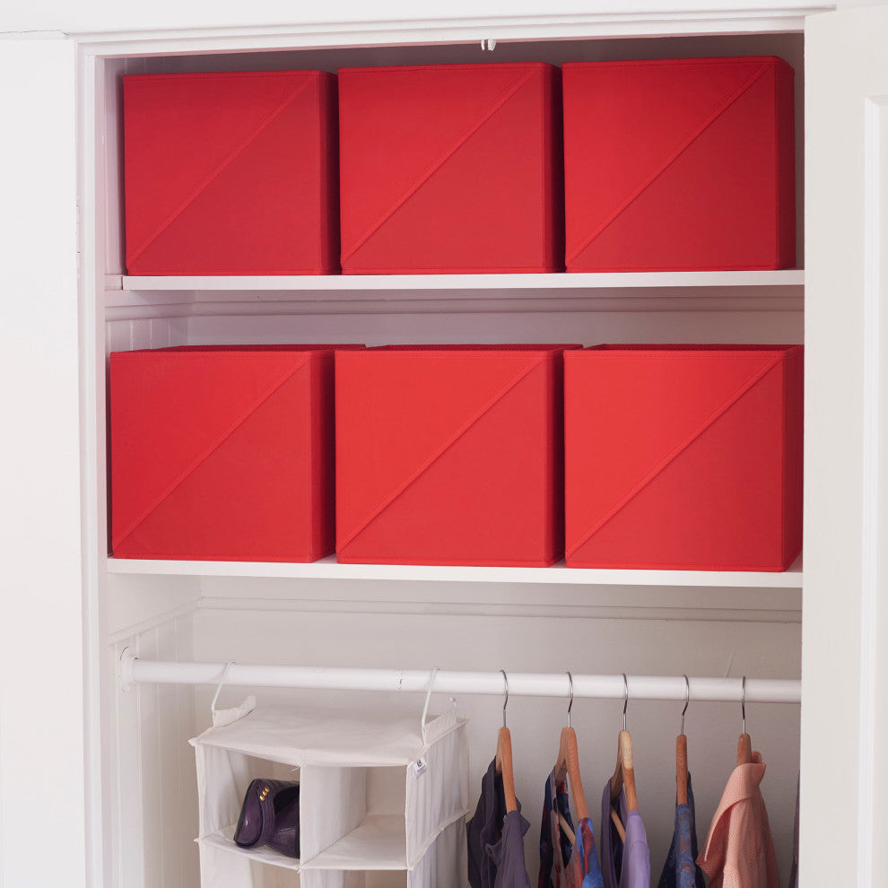 Foldable Storage Cubes, Red