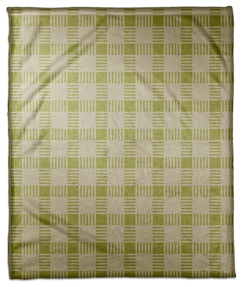Green Plaid Fleece Blanket