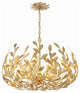 Crystorama Broche 6 Light Antique Gold Chandelier