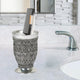 nu steel Beaded Heart 4-Piece Set Bath Collection-Silver Resin