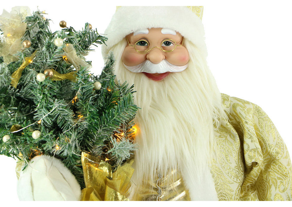 36" Music and Motion Santa With Christmas Tree