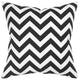 Black Ivory Chevron Down Filled Throw Pillow