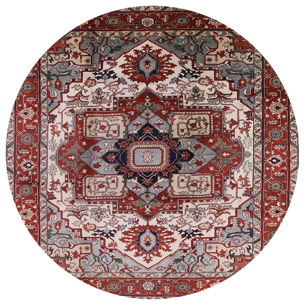 Ahgly Company Indoor Round Mid-Century Modern Area Rugs, 5' Round