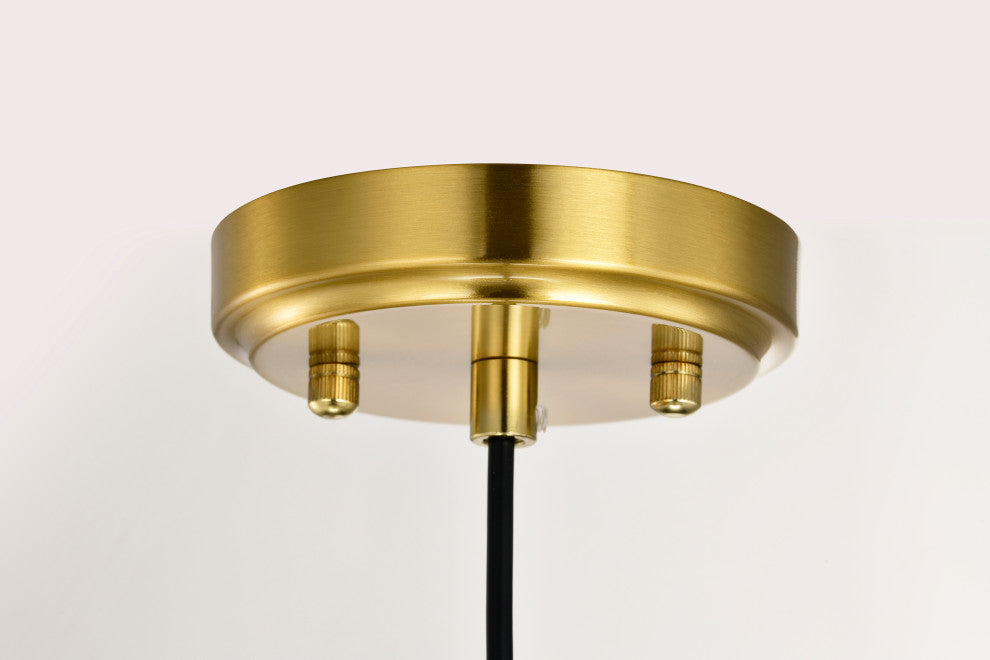 Carson 1-Light Gold Metal Cone Hanging Kitchen Pendant Light