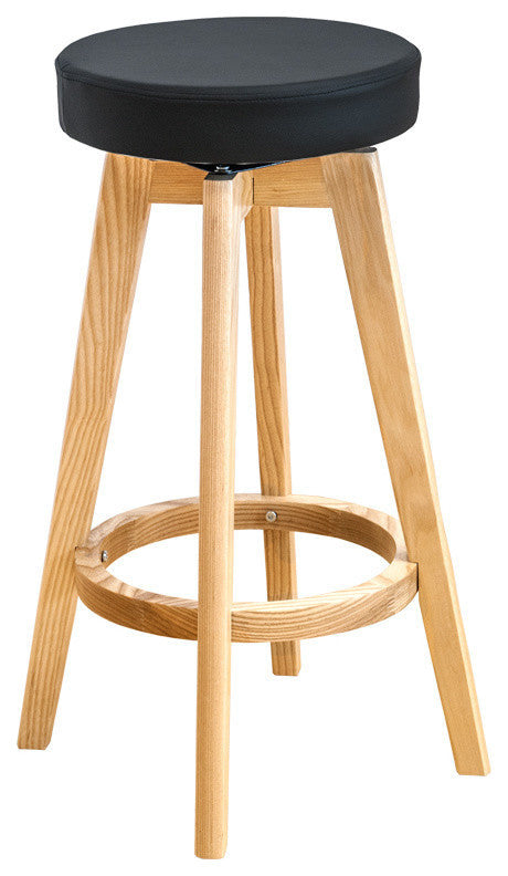 Mod Made Rex Modern Wood Counter Stool, Black