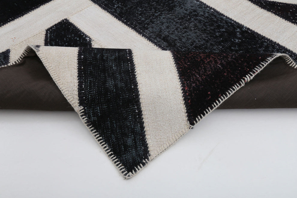 Rug N Carpet - Hand-knotted Oriental 6' 8'' x 10' 0'' Flag Patchwork Rug