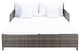 Wicker-Framed Outdoor Daybed with Cozy Cushions for Patio or Backyard, Gray/White