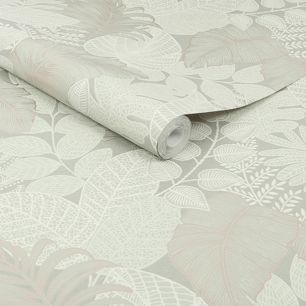 Superfresco Easy Scattered Leaves Wallpaper, Sage Green
