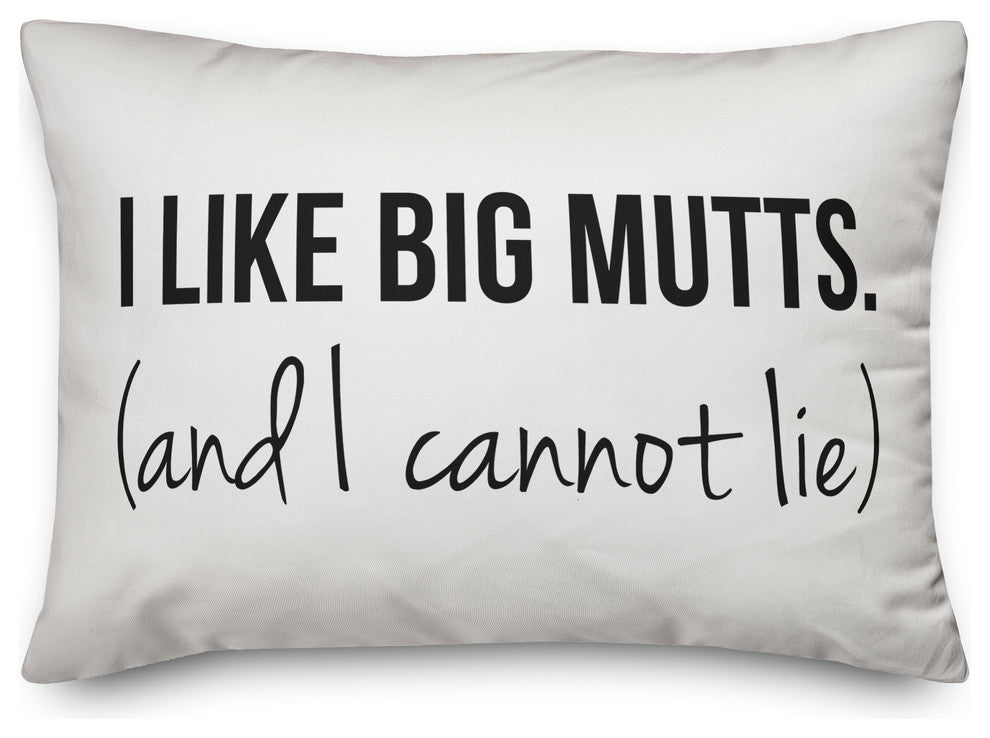 I Like Big Mutts And I Cannot Lie 14x20 Lumbar Throw Pillow