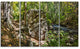 "Huge Rock in Black River Shore" Landscape Wall Art Wall Art, 4 Panels, 48"x28"