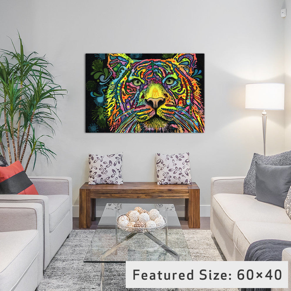 "Tiger" Wrapped Canvas Art Print, 18x12x1.5