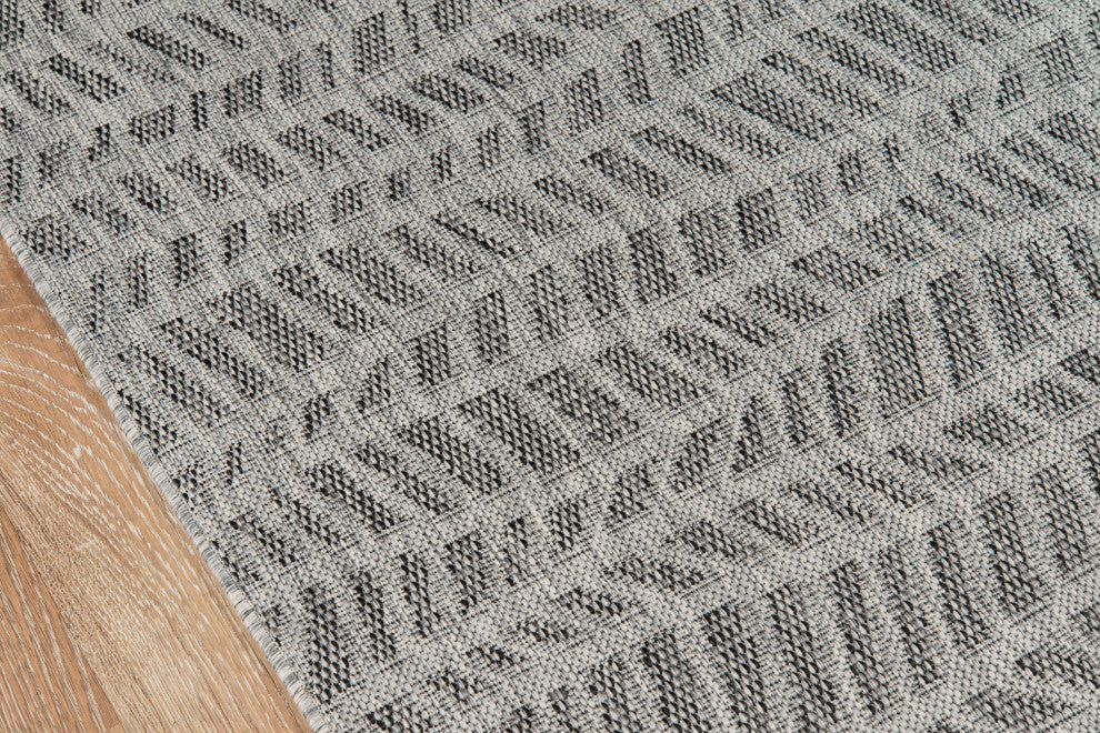 Novogratz by Momeni Villa Emilia Grey Indoor Outdoor Rug 2' X 6' Runner