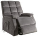 ACME Ipompea Recliner with Power Lift and Massage, Gray Velvet