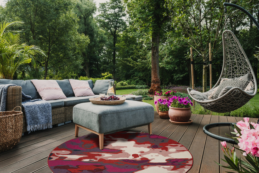 Pianta Red 3'11" x 5'7" Rectangle Area Rug