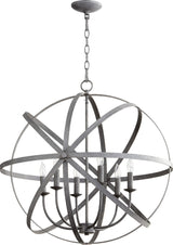 Celeste 6-Light Sphere Chandelier, Zinc