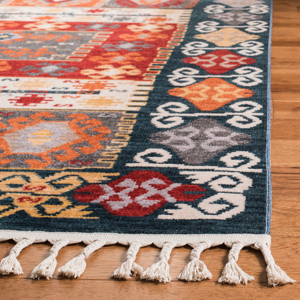 Safavieh Farmhouse Collection FMH847 Rug, Cream/Navy, 3'x5'
