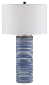 Uttermost 1-Light Montauk Striped Table Lamp, 28284