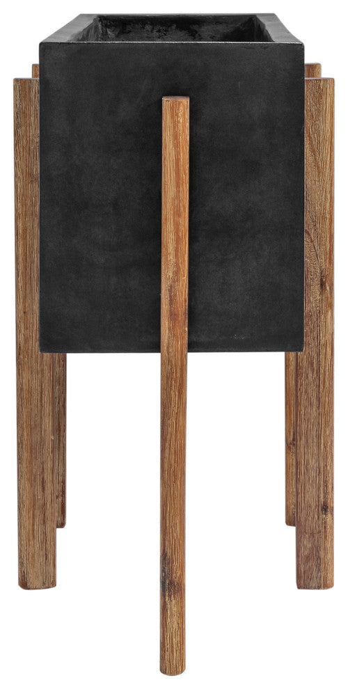Contemporary Atlantic Rectangular Planter - Grey