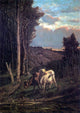 Serafino De Tivoli A Pasture, 18"x27" Gallery Wrapped Canvas Print
