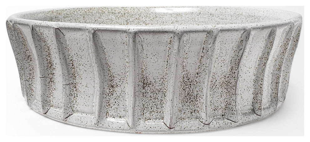 Silone Large White Ceramic Bowl