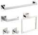 5-Piece Decorative Bathroom Hardware Set , Chrome