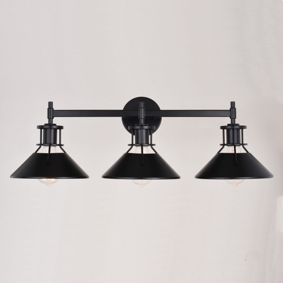 Canton 3 Light Vanity Black and Matte White