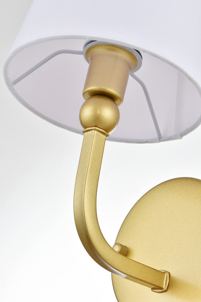 1 Light Brass And Clear Bath Sconce