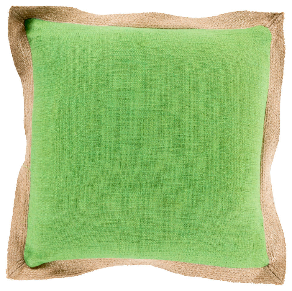 Surya Jute Flange JF-001 20" x 20" Pillow Cover